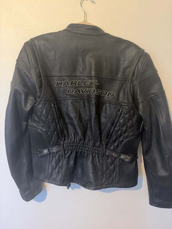 Harley-Davidson Women's Leather Riding Jacket, Black, Size M heavy duty protecti - Picture 2 of 12